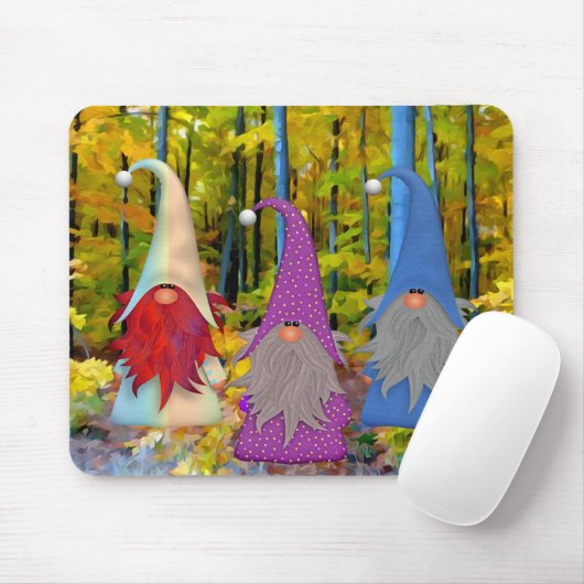 Gnomes Trio Mousepad (Mit Mouse)