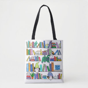 Gnomes und Buchen Sie Lover Tote Bag Tasche
