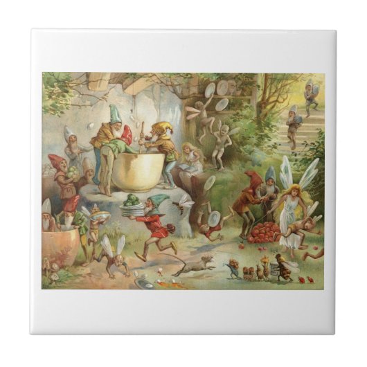 GNOMES UND FAIRIEN FLIESE (Vorderseite)