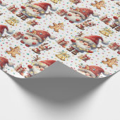 Gnomes und Gingerbreadman Geschenkpapier (Ecke)