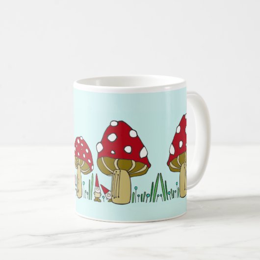Gnomes und Pilz-Tasse Kaffeetasse (VorderseiteRechts)