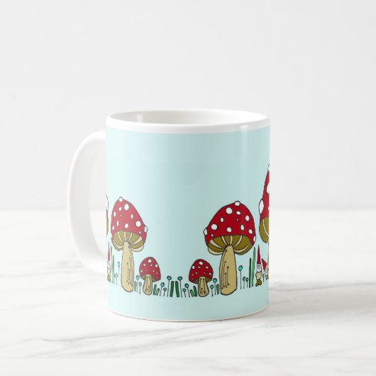 Gnomes und Pilz-Tasse Kaffeetasse (Vorderseite Links)