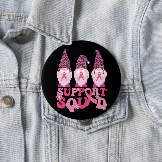 Gnomes unterstützen Squad Brustkrebs-Bewusstsein Button (Beispiel)