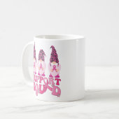 Gnomes unterstützen Squad Brustkrebs-Bewusstsein Kaffeetasse (Vorderseite Links)