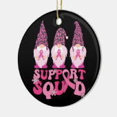 Gnomes unterstützen Squad Brustkrebs-Bewusstsein Keramik Ornament (Links)