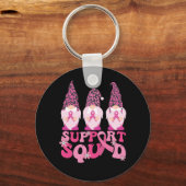 Gnomes unterstützen Squad Brustkrebs-Bewusstsein Schlüsselanhänger (Vorderseite)