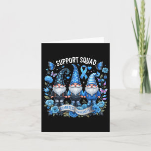 Gnomes unterstützen Squad Diabetes Awareness Month Karte
