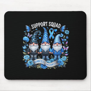 Gnomes unterstützen Squad Diabetes Awareness Month Mousepad
