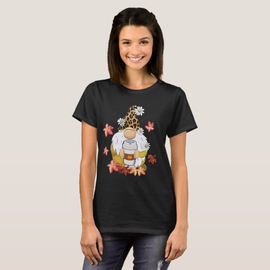 Gnomes Wearing Leopard Hat Erntedank Vibes Pump T-Shirt (Vorne ganz)
