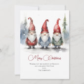 Gnomes Weihnachts-Weihnachtssaison - Grußkarte Feiertagskarte (Vorderseite)