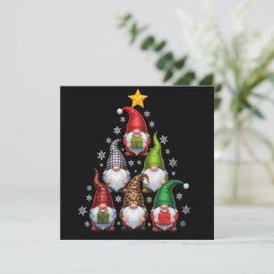 Gnomes Weihnachtsbaum Funny Xmas Feiertage Feiertagskarte