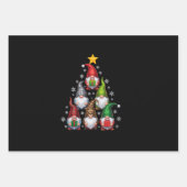 Gnomes Weihnachtsbaum Funny Xmas Feiertage Geschenkpapier Set (Vorderseite)