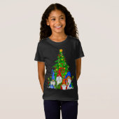 Gnomes Weihnachtsbaum, Karierte Gnomes Weihnachten T-Shirt (Vorne ganz)