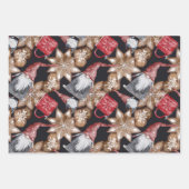 Gnomes Weihnachtskeks festes Aquarellmuster Geschenkpapier Set (Vorderseite)