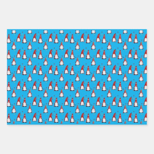 Gnomes Wrapping Paper Flat Sheet Set 3 Geschenkpapier Set (Vorderseite 3)