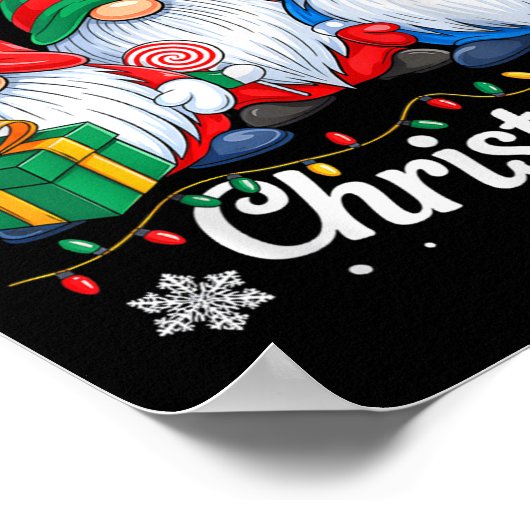 Gnomes Xmas Funny Frohe Weihnachtsgnomes Männer Fr Poster (Ecke)