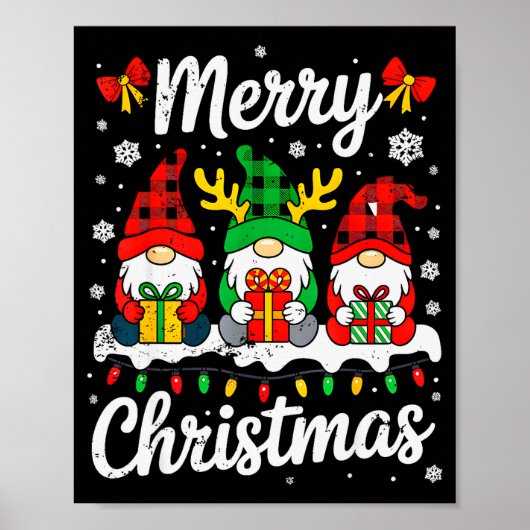 Gnomes Xmas Funny Merry Christmas Squad For Men Wo Poster (Vorne)