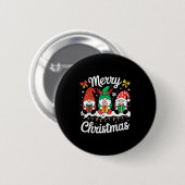 Gnomes Xmas lustige fröhliche Weihnachtsfeier für  Button (Vorne & Hinten)