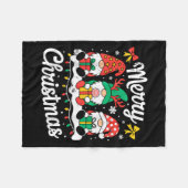 Gnomes Xmas lustige fröhliche Weihnachtsfeier für Fleecedecke (Vorderseite (Horizontal))