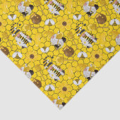 Gnomes Yellow Sunflowers Bees Honey Seidenpapier (Detail)