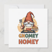Gnomey Home Pancakes Design Dankeskarte (Vorderseite)