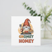Gnomey Home Pancakes Design Einladung (Stehend Vorderseite)