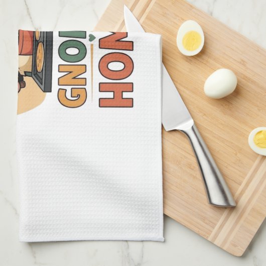Gnomey Home Pancakes Design Geschirrtuch (Viertel Falte)