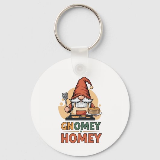 Gnomey Home Pancakes Design Schlüsselanhänger (Vorderseite)
