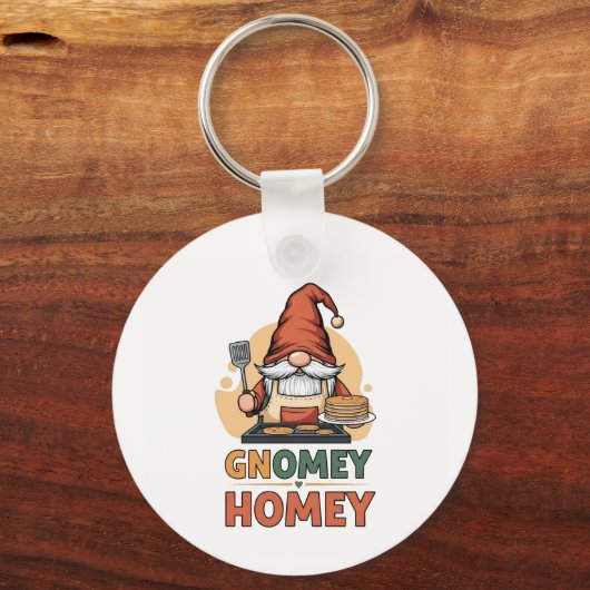 Gnomey Home Pancakes Design Schlüsselanhänger (Rückseite)