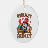 Gnomey homey gnome auf Zuhause design Keramik Ornament (Rechts)