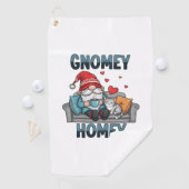 Gnomey homey gnome auf Zuhause Golfhandtuch (Insitu)