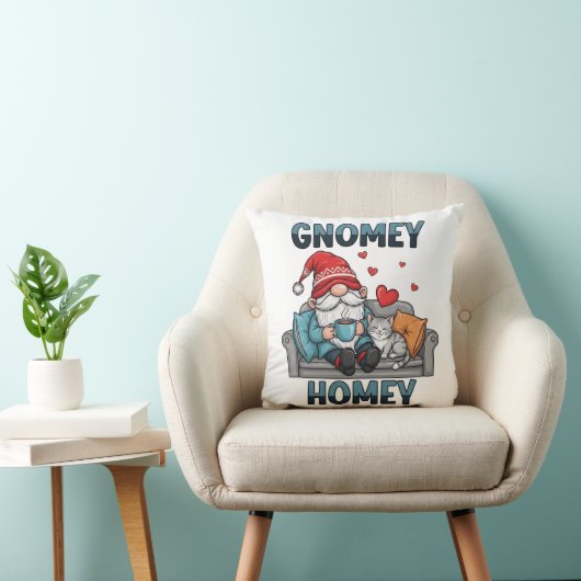 Gnomey homey gnome auf Zuhause Kissen (Stuhl )