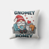 Gnomey homey gnome auf Zuhause Kissen (Rückseite)