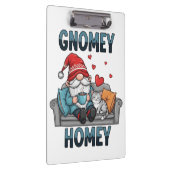 Gnomey homey gnome auf Zuhause Klemmbrett (Rechts)
