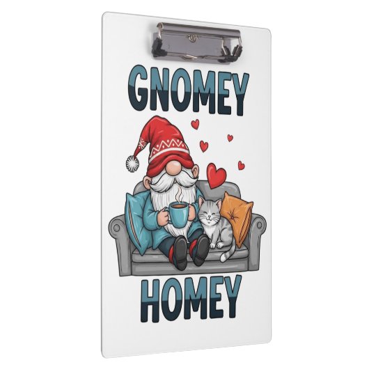 Gnomey homey gnome auf Zuhause Klemmbrett (Rechts)