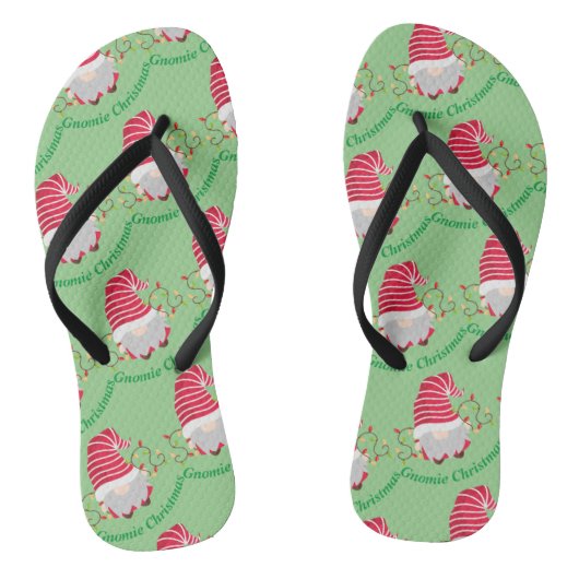 Gnomie Christmas Flip Flops Badesandalen (Fußbett)