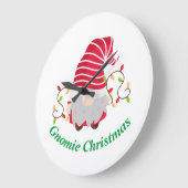 Gnomie Christmas Large Clock Große Wanduhr (Winkel)