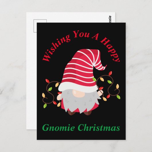 Gnomie Christmas Postcard Postkarte (Vorne/Hinten)