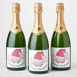 Gnomie Christmas Sparkling Wine Label Schaumweinetikett