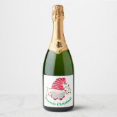 Gnomie Christmas Sparkling Wine Label Schaumweinetikett (Vorderseite)