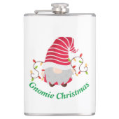 Gnomie Christmas Vinyl Wrapped Flask Flachmann (Vorderseite)