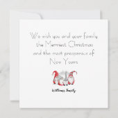 Gnomie Family Christmas Card Dankeskarte (Rückseite)