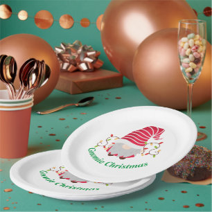 Gnomie Weihnachtspapierteller Pappteller