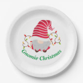 Gnomie Weihnachtspapierteller Pappteller (Vorderseite)