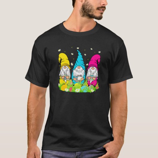 Gnomies Bunny Gnome Ostereier Happy Ostertag T-Shirt (Vorderseite)