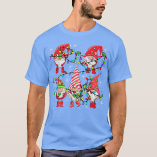 Gnomies Dancing Xmas Lights Gnome Boys Kinder Dab  T-Shirt