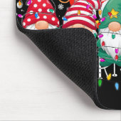 Gnomies Frohe Weihnachten Familie Lichter Xmas Paj Mousepad (Ecke)