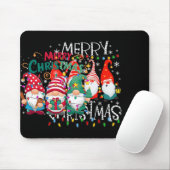 Gnomies Frohe Weihnachten Familie Lichter Xmas Paj Mousepad (Mit Mouse)