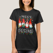 Gnomies Frohe Weihnachten Familie Lichter Xmas Paj T-Shirt (Vorderseite)