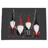 Gnomies Lover Funny Gnome Weihnachten Große Geschenktüte (Vorderseite)